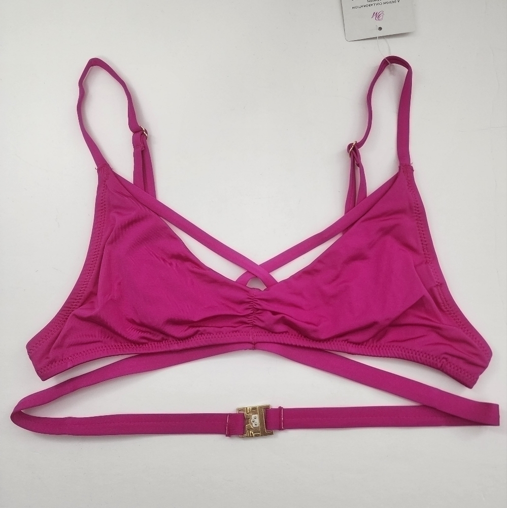 L'Agent By Agent Provocateur Alexie Hot Pink Sexy Strappy Bikini Top Size Small
